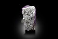 Very beautiful Bi Color kunzite var spodumene with albite quartz crystal  specimen from afghanistan Royalty Free Stock Photo