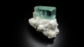 Very beautiful blue Aquamarine var Beryl crystal with ALBITE specimen from SHIGAR Pakistan