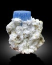very beautiful deep blue Aquamarine mineral specimen skardu pakistan Royalty Free Stock Photo