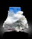 very beautiful deep blue Aquamarine mineral specimen skardu pakistan Royalty Free Stock Photo