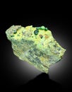 very beautiful green demantoid Garnet on matrix specimen mineral specimen from Afghanistan