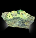 very beautiful green demantoid Garnet on matrix specimen mineral specimen from Afghanistan