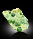 very beautiful green demontoid garnet mineral specimen from afghanistan