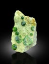 very beautiful green demontoid garnet mineral specimen from afghanistan