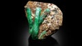 Very Beautiful green emerald crystal on matrix specimen form afghanistan