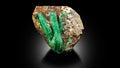 Very Beautiful green emerald crystal on matrix specimen form afghanistan