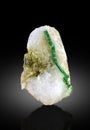 very beautiful green emerald var beryl on marble matrix mineral specimen from Afghanistan Panjshir