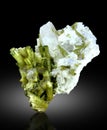 very beautiful green tourmaline cluster with quartz Mineral specimen from Afghanistan