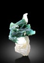 very beautiful indicolite tourmaline blue tourmaline elbaite mineral specimen from skardu Pakistan Royalty Free Stock Photo