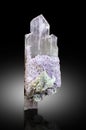 very beautiful Lilac Purple pink Kunzite var spodumene crystal mineral specimen from Afghanistan Royalty Free Stock Photo