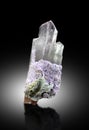 very beautiful Lilac Purple pink Kunzite var spodumene crystal mineral specimen from Afghanistan Royalty Free Stock Photo