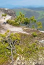 Very beautiful mountain landscape. A panoramic view from the mountain pass in Siberia