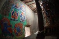 Very beautiful original wall paintings interspersed with Buddha images at Alchi Monastery.