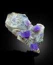 very beautiful purple Apatite on Matrix Mineral specimen from afghanistan