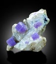 very beautiful purple Apatite on Matrix Mineral specimen from afghanistan