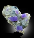 very beautiful purple Apatite on Matrix Mineral specimen from afghanistan