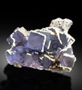 very beautiful purple blue fluorite Mineral specimen from baluchistan Pakistan Royalty Free Stock Photo