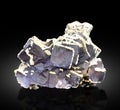 very beautiful purple blue fluorite Mineral specimen from baluchistan Pakistan Royalty Free Stock Photo