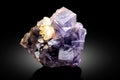 Very beautiful purple phantom fluorite with dog tooth calcite specimen from baluchistan Pakistan Royalty Free Stock Photo