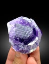 very beautiful purple scapolite crystal mineral specimen from Badakhshan afghanistan Royalty Free Stock Photo