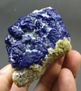 Rare royal Blue Lazurite Mineral Specimen from badakhshan AFghanistan Royalty Free Stock Photo