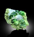 very beautiful rare green demontoid garnet specimen from iran