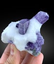 very beautiful rare purple scapolite on matrix mineral specimen from badakhshan afghanistan