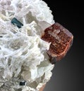 very beautiful Rare Red Mangano Tantalite with Albite Mineral Specimen from Afghanistan