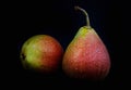 Very beautiful ripe pear on a black background Royalty Free Stock Photo