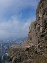 very beautiful rock cliffs with very narrow and dangerous access roads between mountains and deep ravines