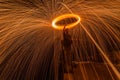 very beautiful steel wool photography with its own family model Royalty Free Stock Photo