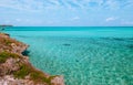 Crystal clear turquoise water at Ikema Bridge, Miyako, Okinawa