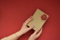 Very beautiful Valentine's gifts, on a red background