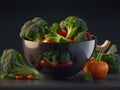 Very Beautiful Vegetables in a Bowl, Veggie Lover