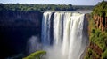 Beautiful Victoria waterfall with forest