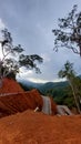 a very beautiful view of the road on Mount Siron, Aceh Besar, Aceh, Indonesia