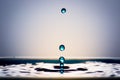 Very beautiful water drops. It feels calm and cool. Royalty Free Stock Photo