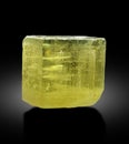 very beautiful yellow heliodor crystal var beryl from skardu Pakistan Royalty Free Stock Photo