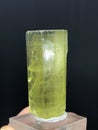 very beautiful Yellow heliodor var beryl crystal mineral specimen from Skardu Pakistan Royalty Free Stock Photo