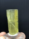 very beautiful Yellow heliodor var beryl crystal mineral specimen from Skardu Pakistan Royalty Free Stock Photo