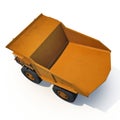 Very big dump-body truck on white. 3D illustration Royalty Free Stock Photo