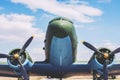 Very Big Old Airplane With Propellers Royalty Free Stock Photo