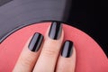 Very black nails Royalty Free Stock Photo