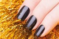 Very black nails Royalty Free Stock Photo