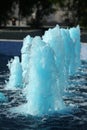 Very Blue water in fountain