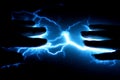 Very Bright Blue Lightning conveys Electricity