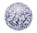 Very bright, blue mirror disco ball, vector illustration for you