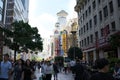 Very busy East Nanjing Road in Shanghai in early autumn