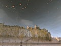 Ile de la Cite reflected in the Seine