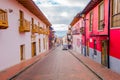 Very charming colorful street with spanish